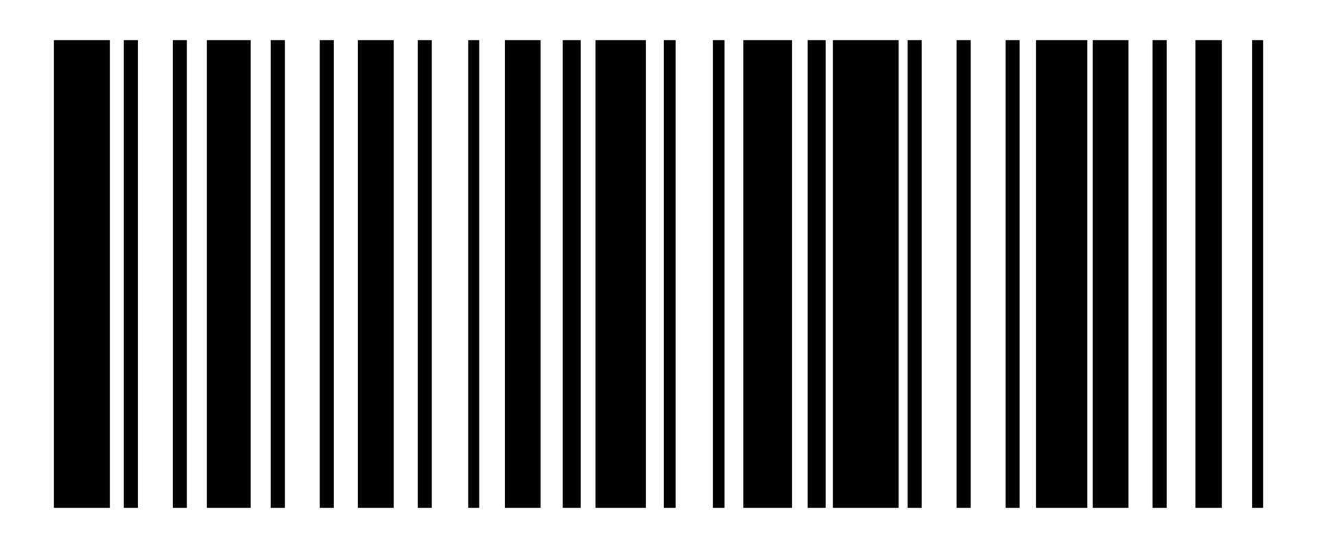 Barcode black color isolated on background vector