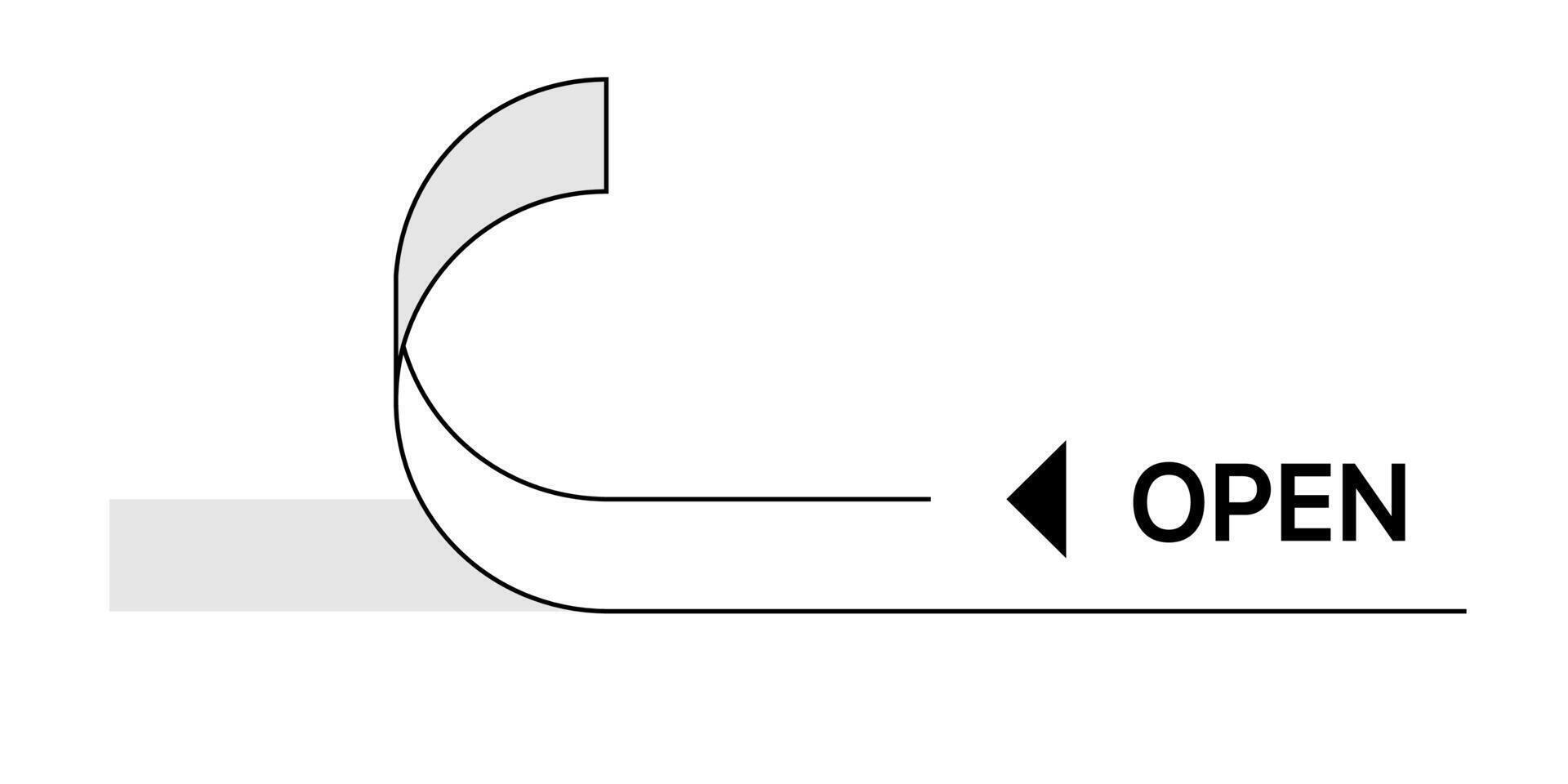 OPEN TO HERE perforated pull tabs vector