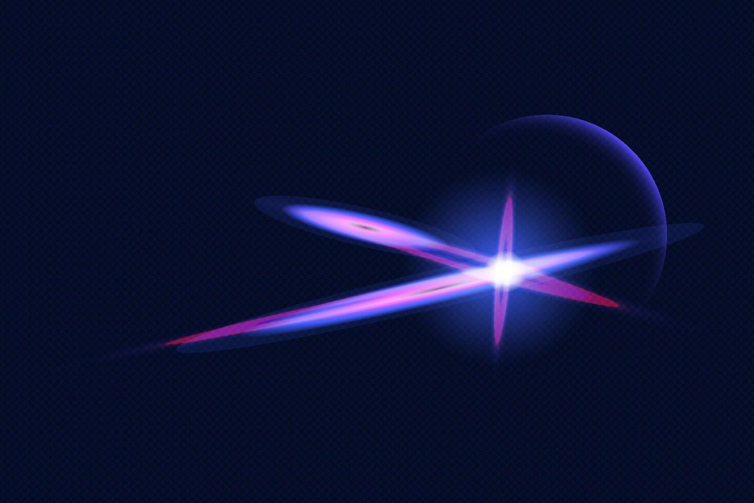 Neon Light Flare and glowing Lens Effect for editing and design with a modern touch vector