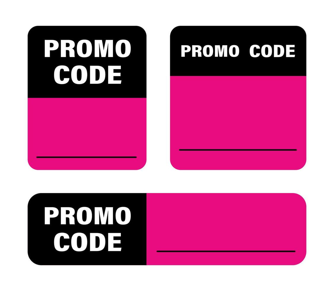Promo code modern badge. Mareting symbol vector