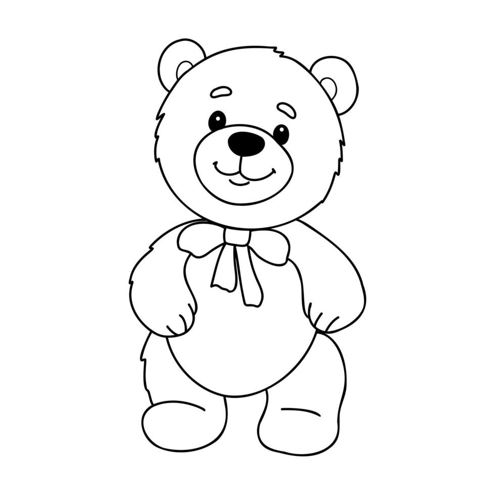 cartoon bear sketch vector