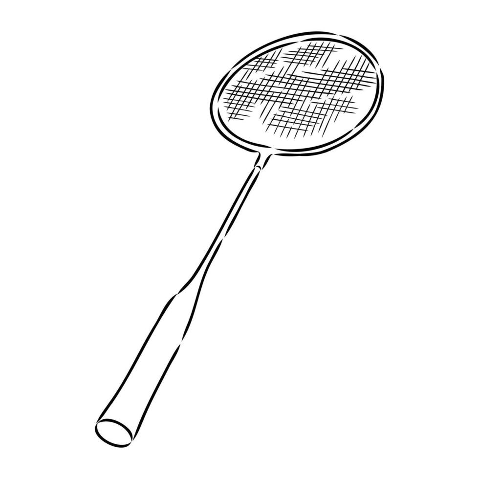 badminton game sketch vector