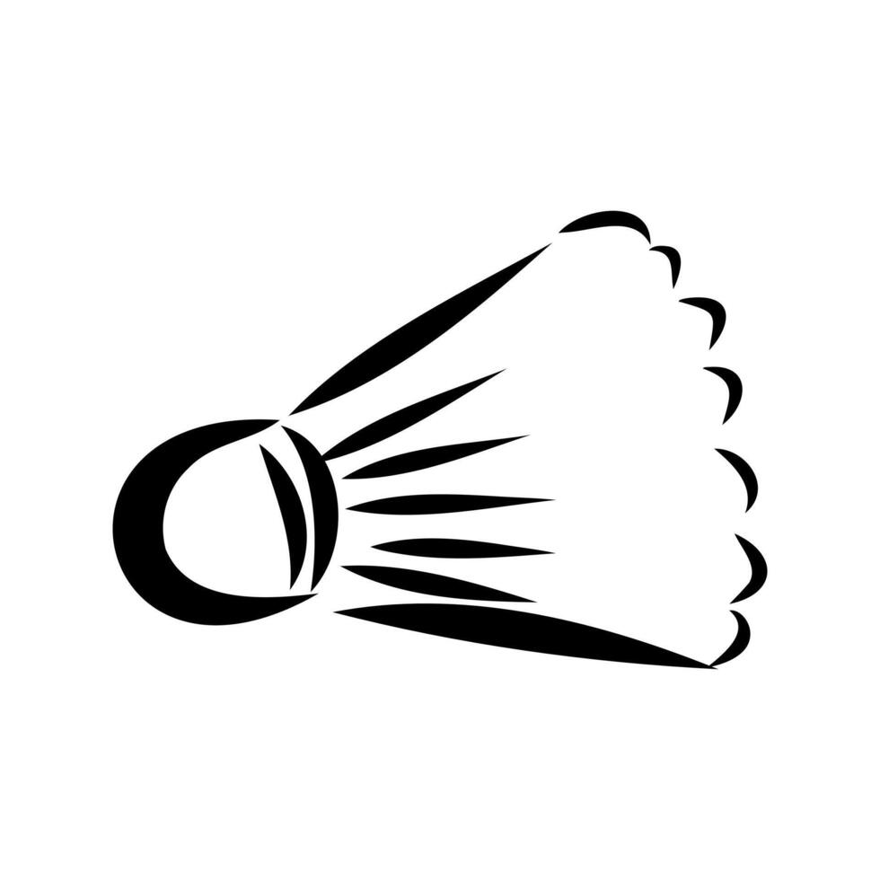 badminton game sketch vector
