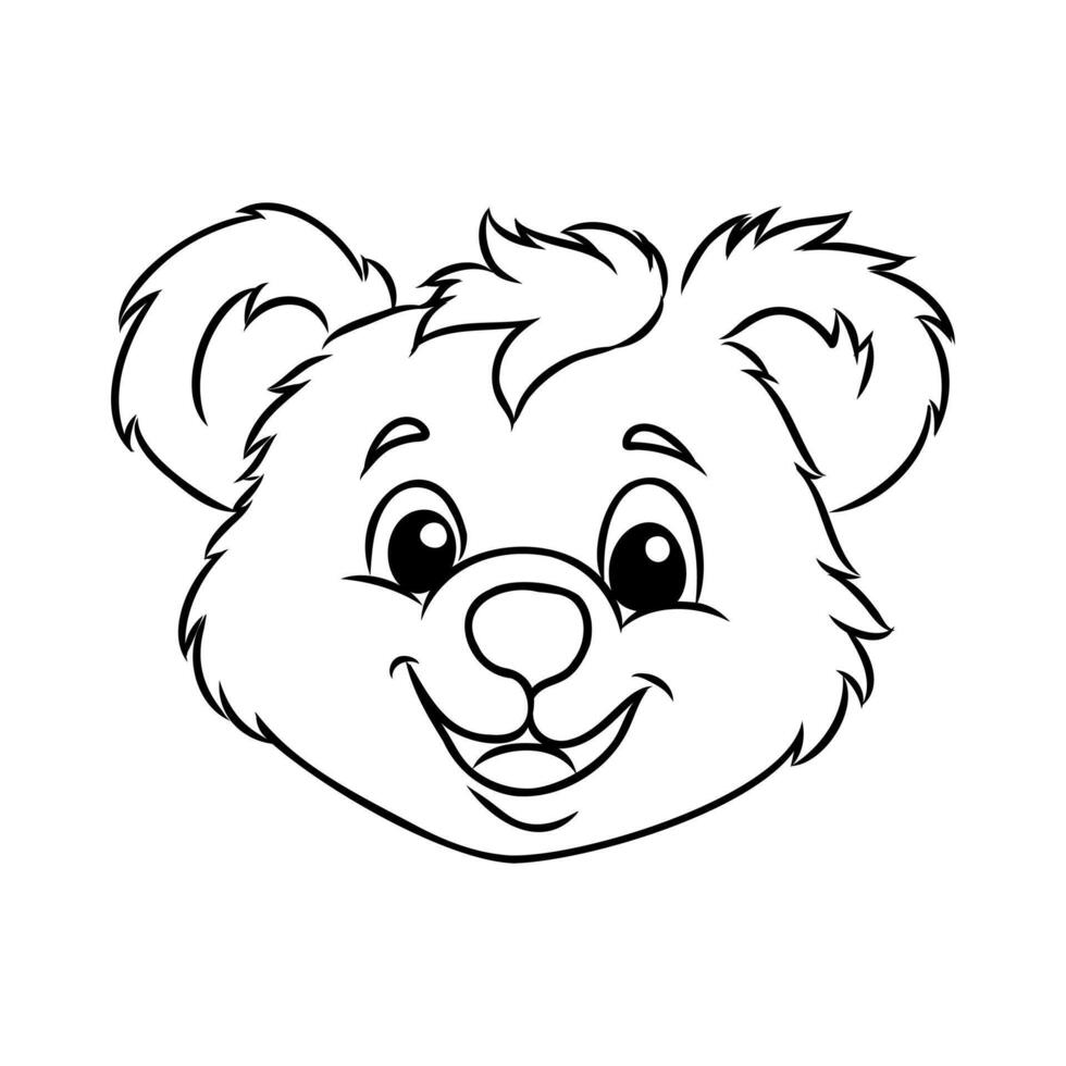 cartoon bear sketch vector