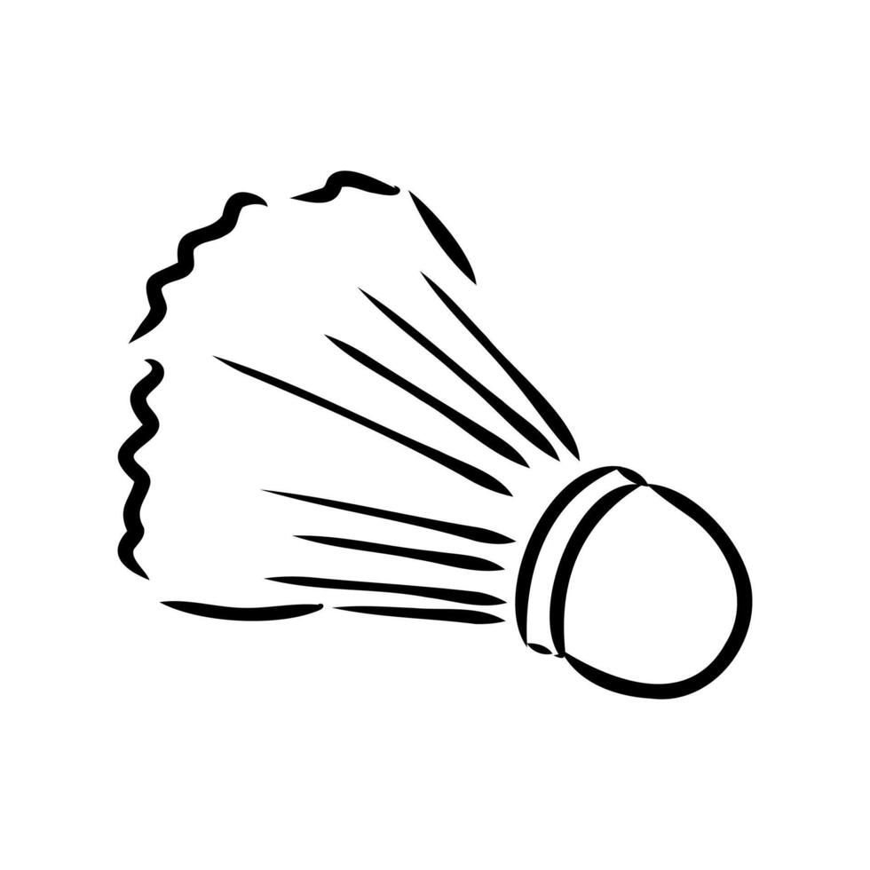 badminton game sketch vector