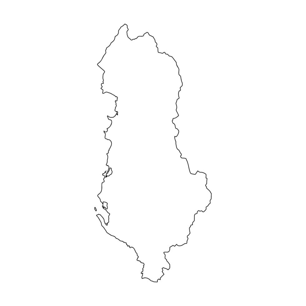 map of Albania sketch vector