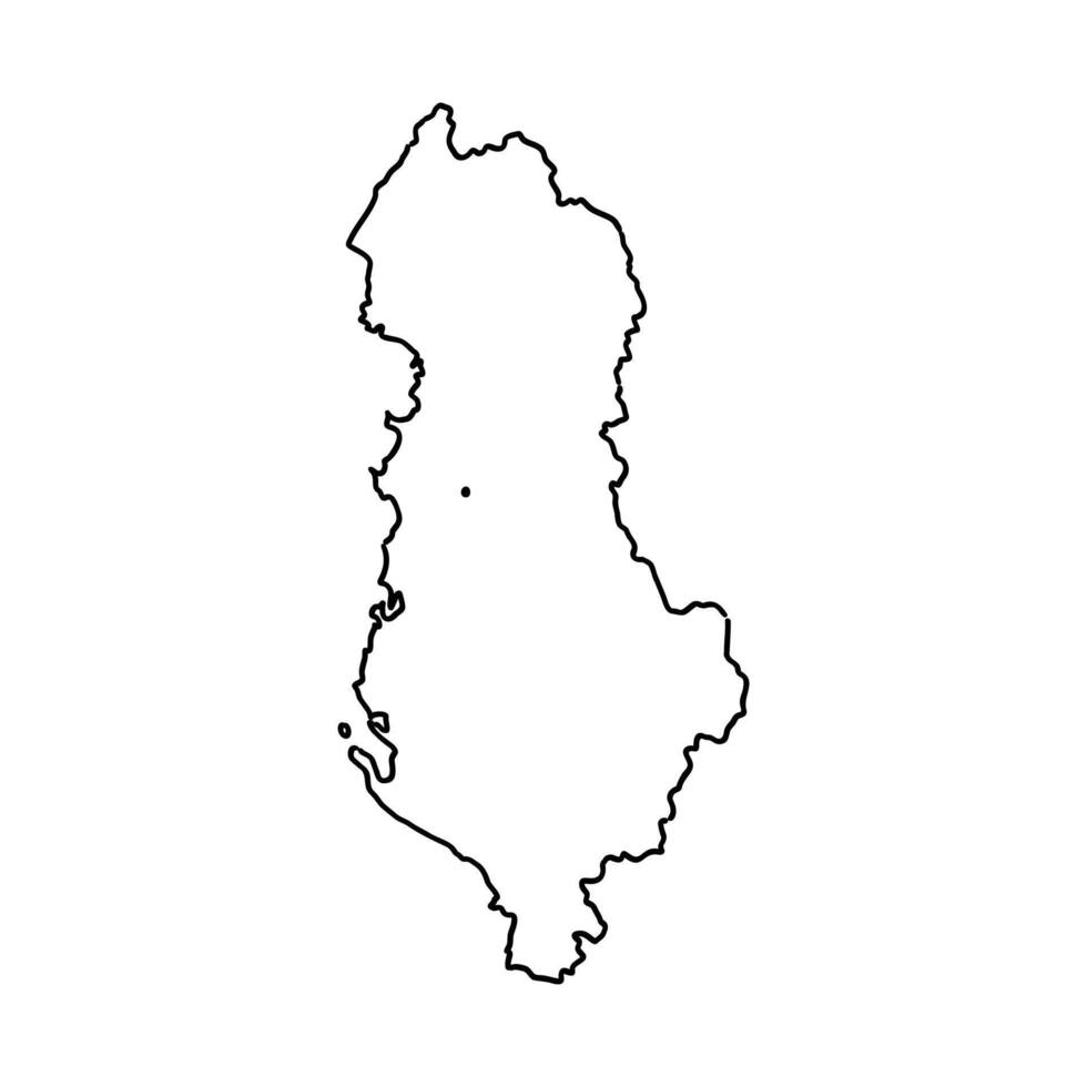 map of Albania sketch vector