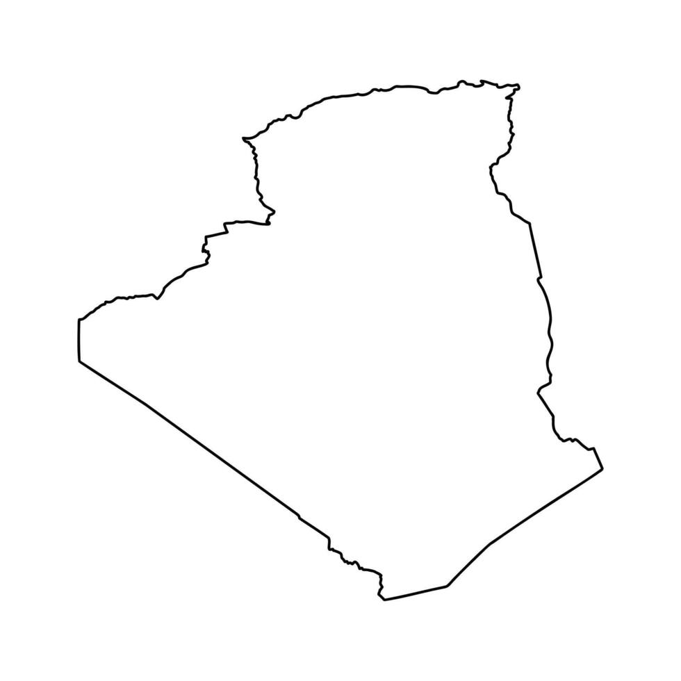 map of Algeria sketch vector