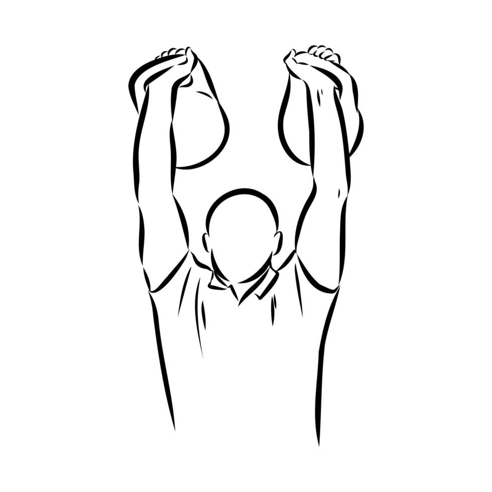 kettlebell sport sketch vector