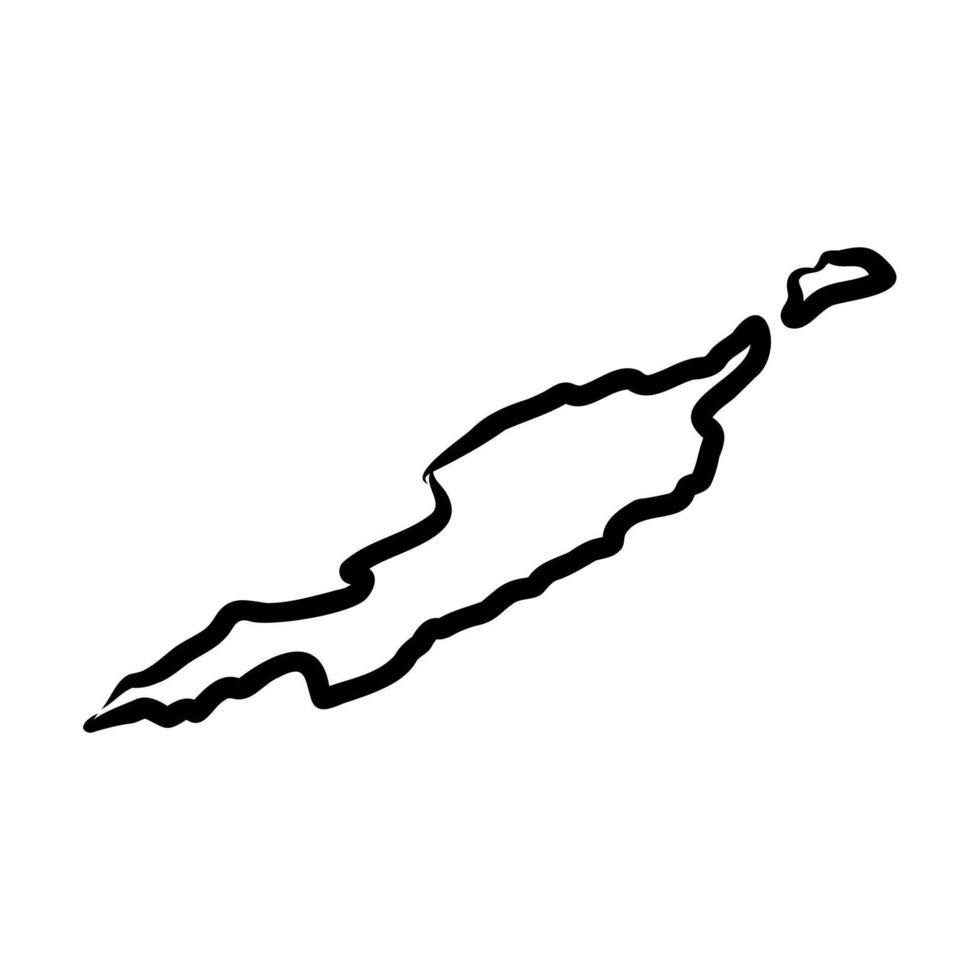 Anguilla map sketch vector