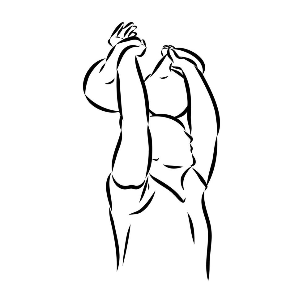kettlebell sport sketch vector