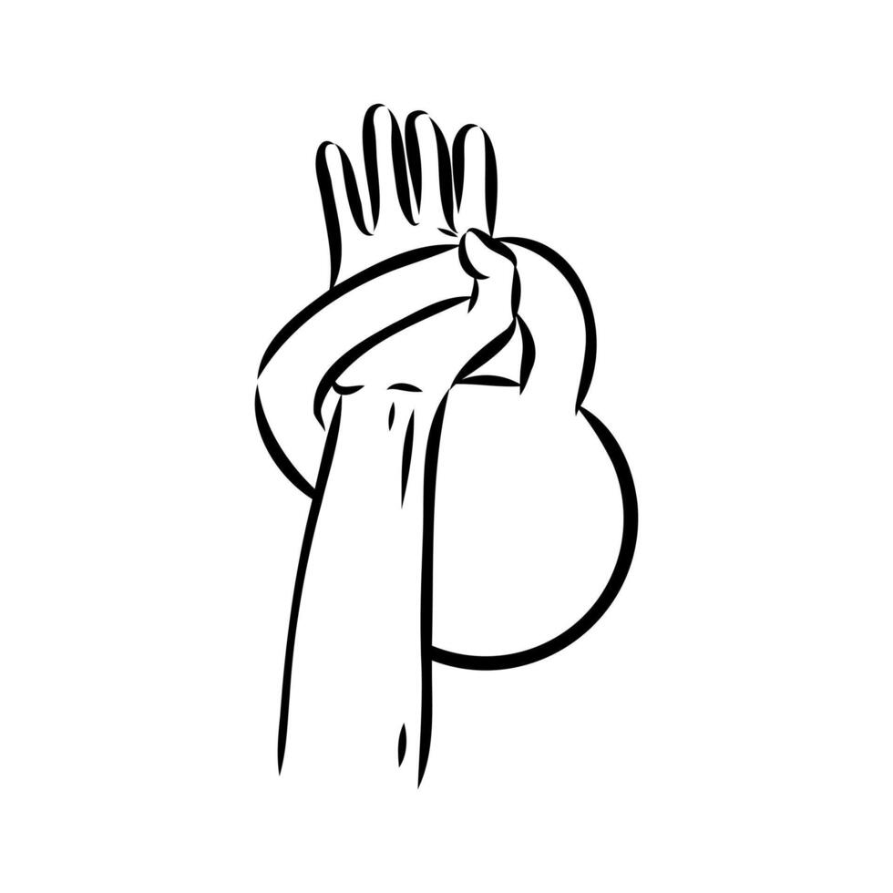 kettlebell sport sketch vector