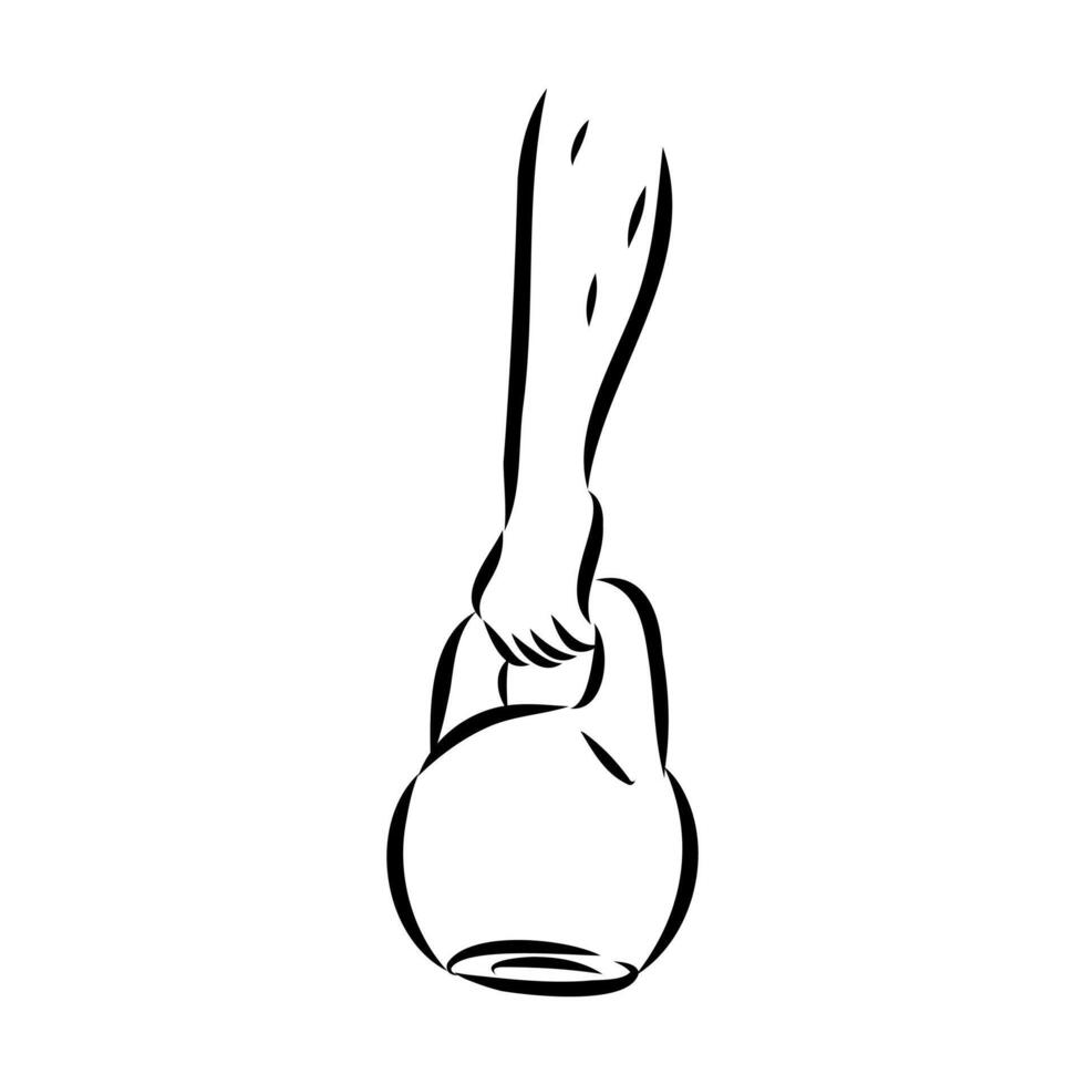 kettlebell sport sketch vector