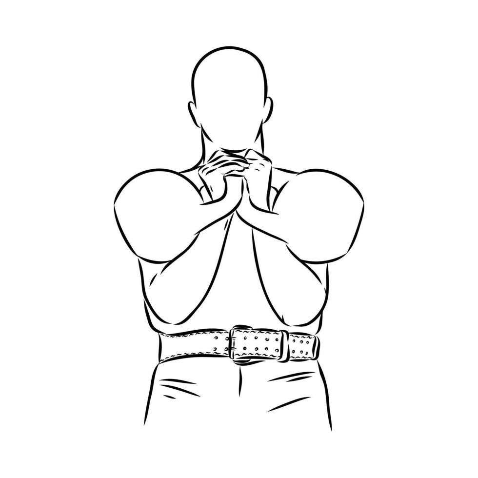 kettlebell sport sketch vector