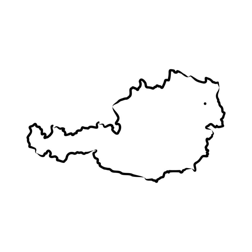 map of Austria sketch vector