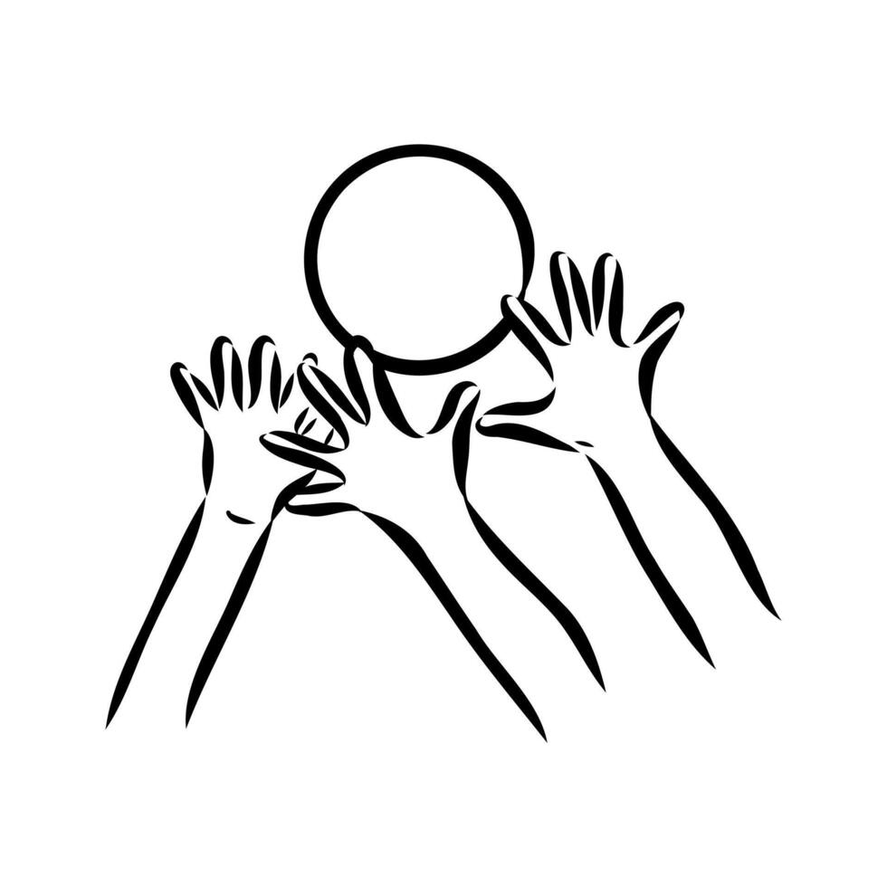 sports volleyball sketch vector