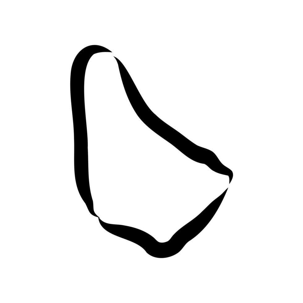 map of Barbados sketch vector