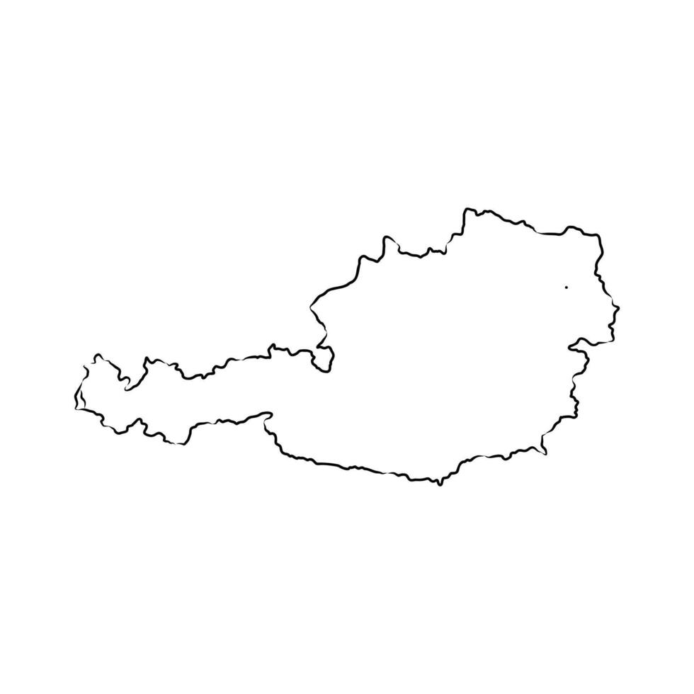 map of Austria sketch vector