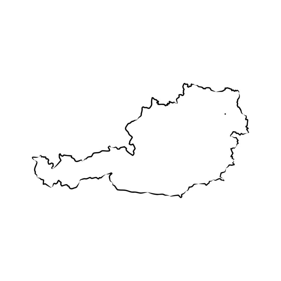 map of Austria sketch vector