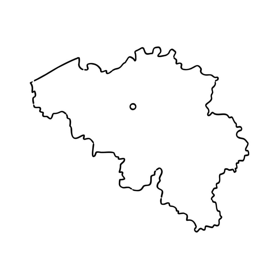 map of Belgium sketch vector