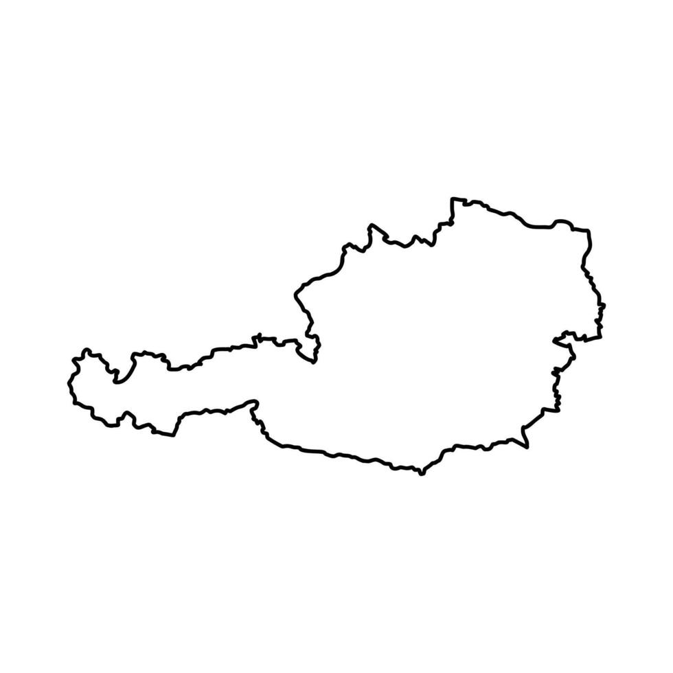 map of Austria sketch vector