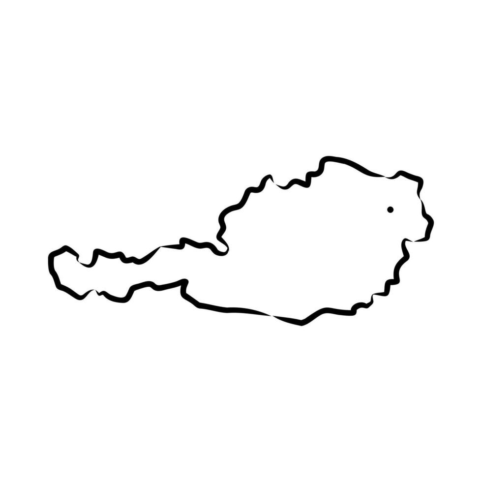 map of Austria sketch vector