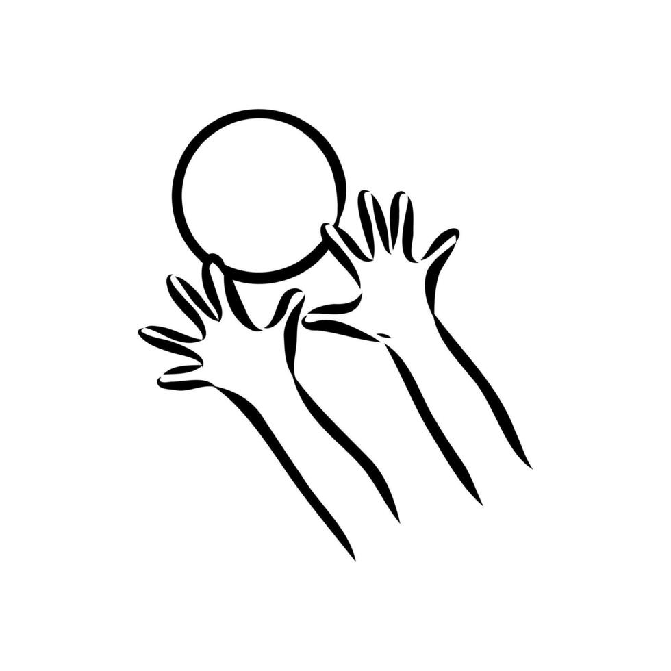 sports volleyball sketch vector