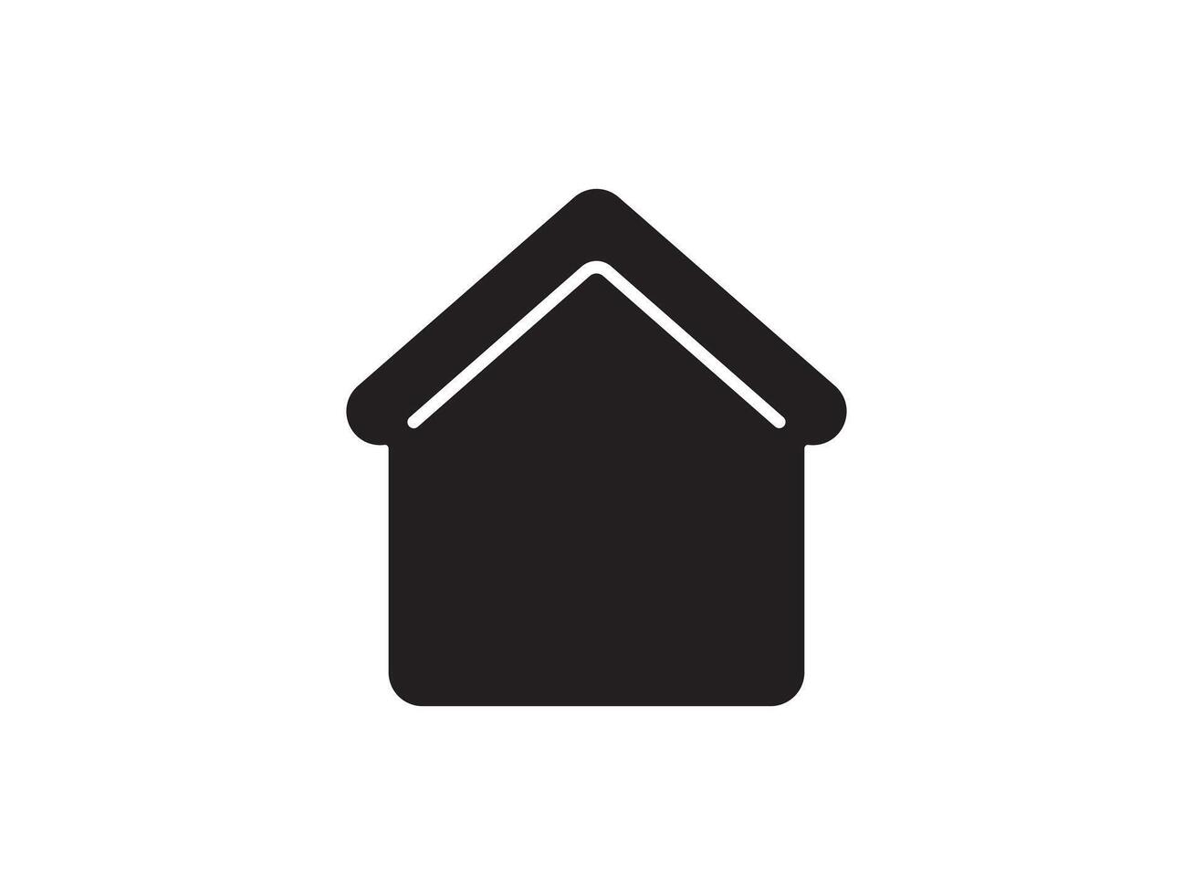 Icon a house representation, isolated against a clean background. This simple symbol evokes a sense of warmth and security, embodying the concept of home. vector