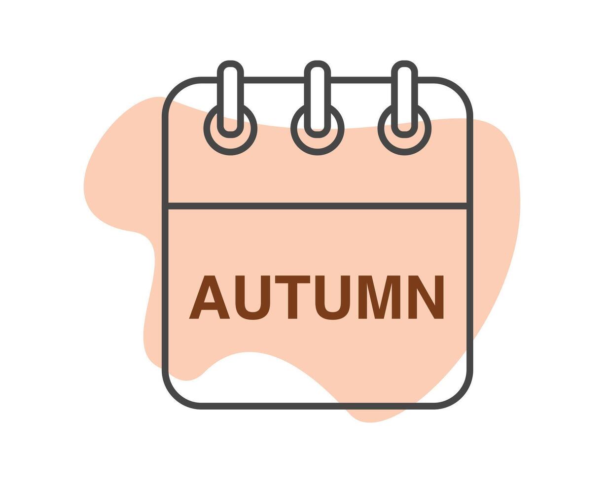 of icons. Daily, monthly, yearly calendar icon. Seasons of the year autumn. vector