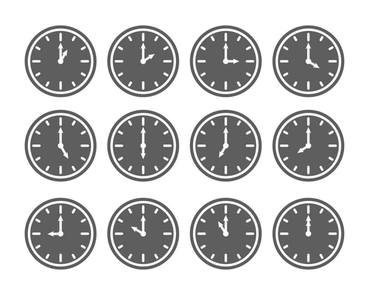 Icons set timer, clock, alarm clock, stopwatch and time icon. vector