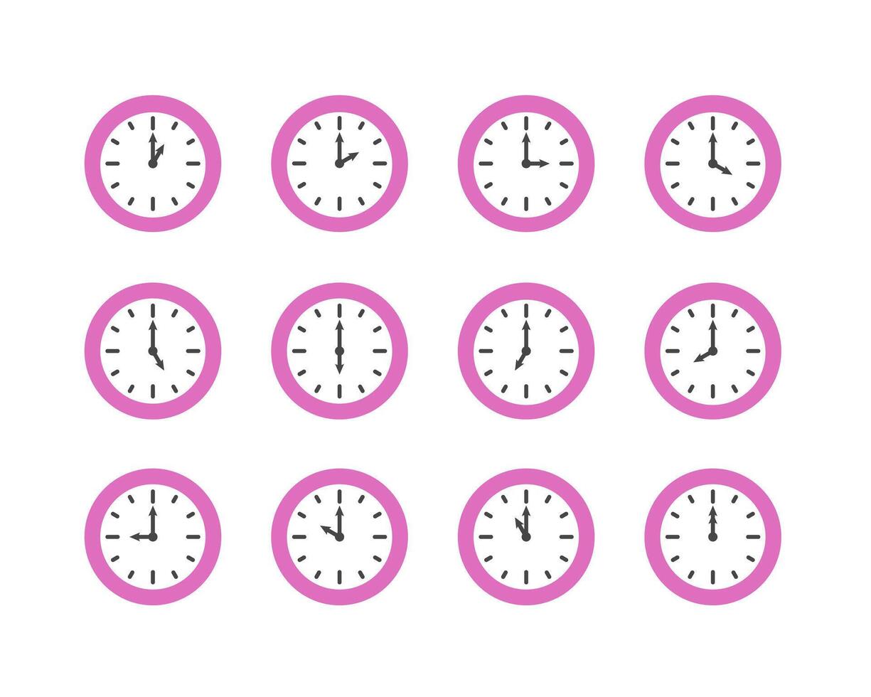 Summer clock icon design with lychee. Collection of fruit icons of time. vector