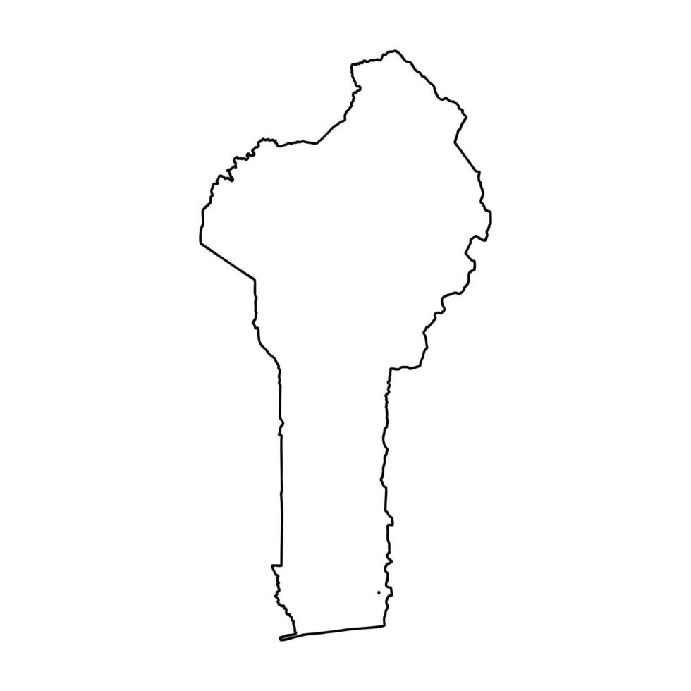 map of Benin sketch vector