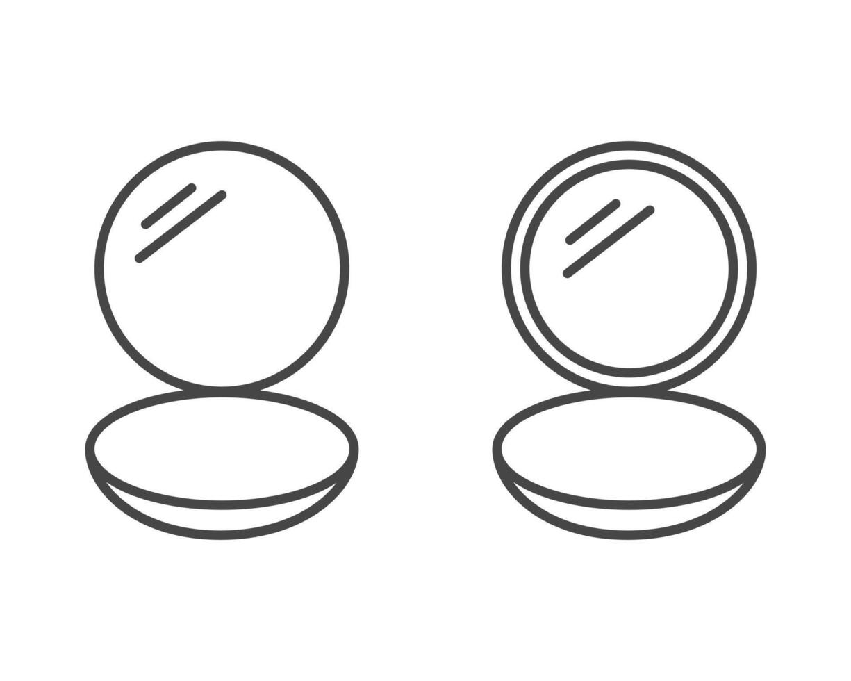 Collection of face mirror graphic icon vector