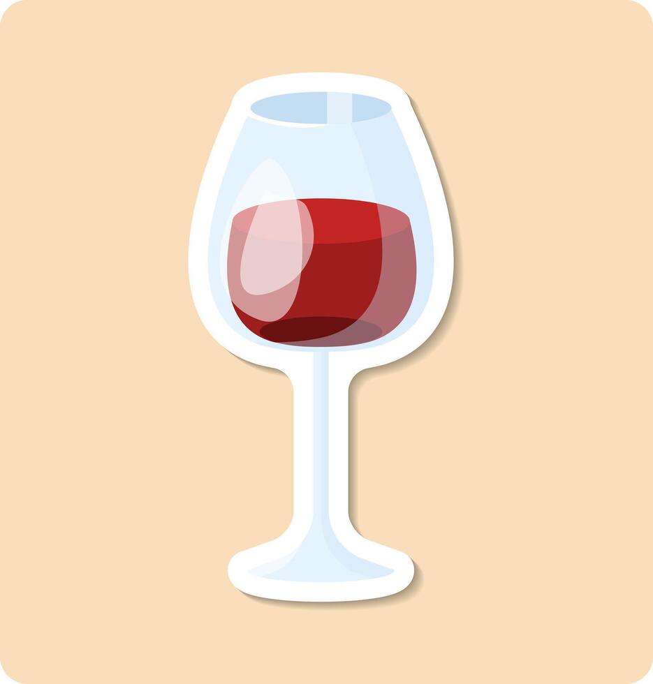 Wine glass standing with red wine on abstract background vector