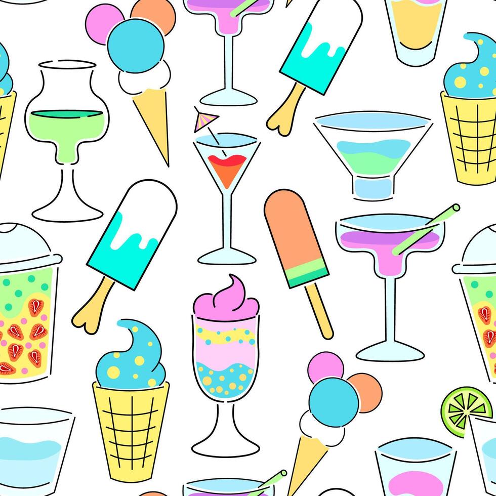 seamless pattern summertime traveling vector