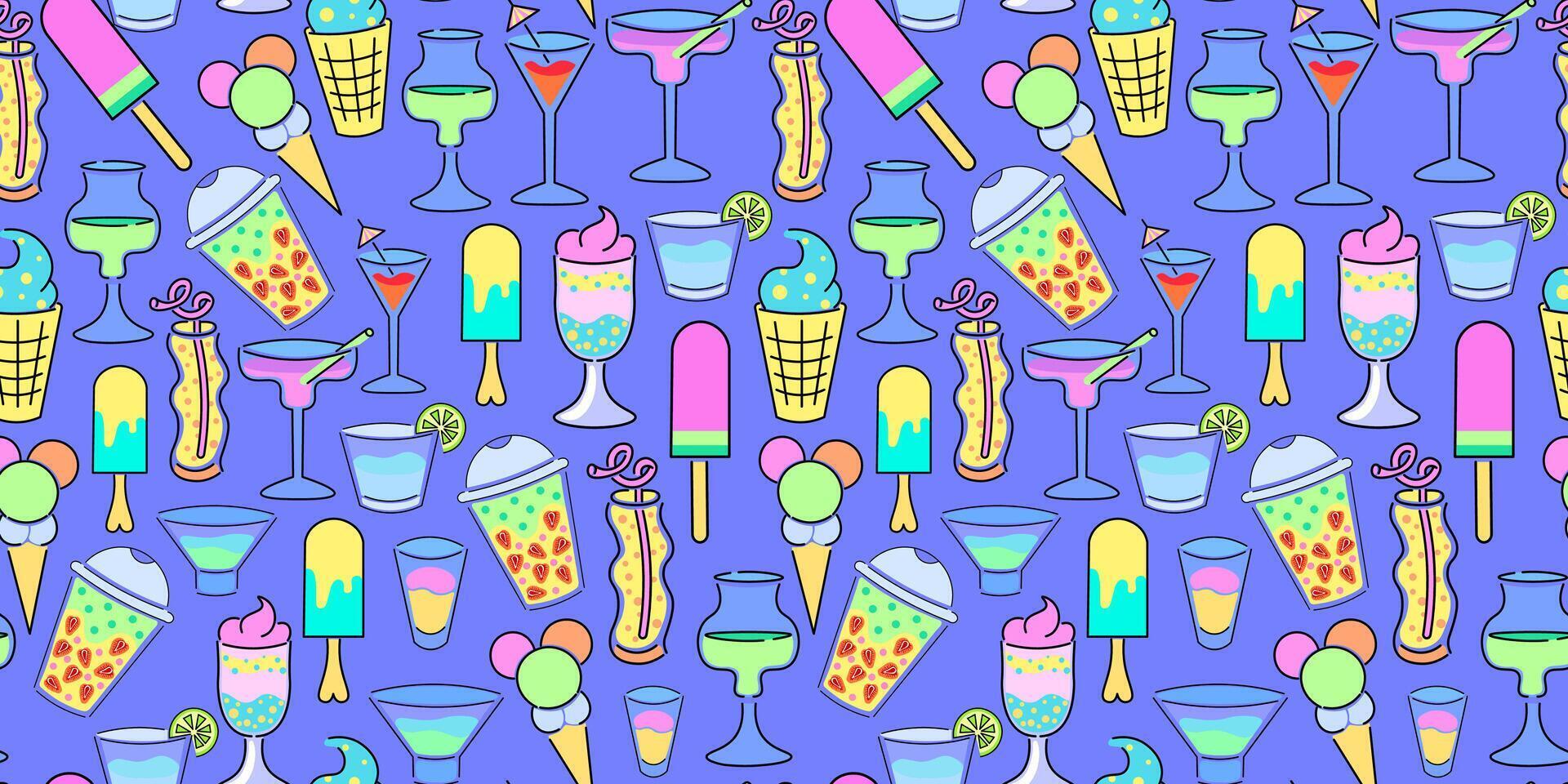 seamless pattern summertime traveling vector