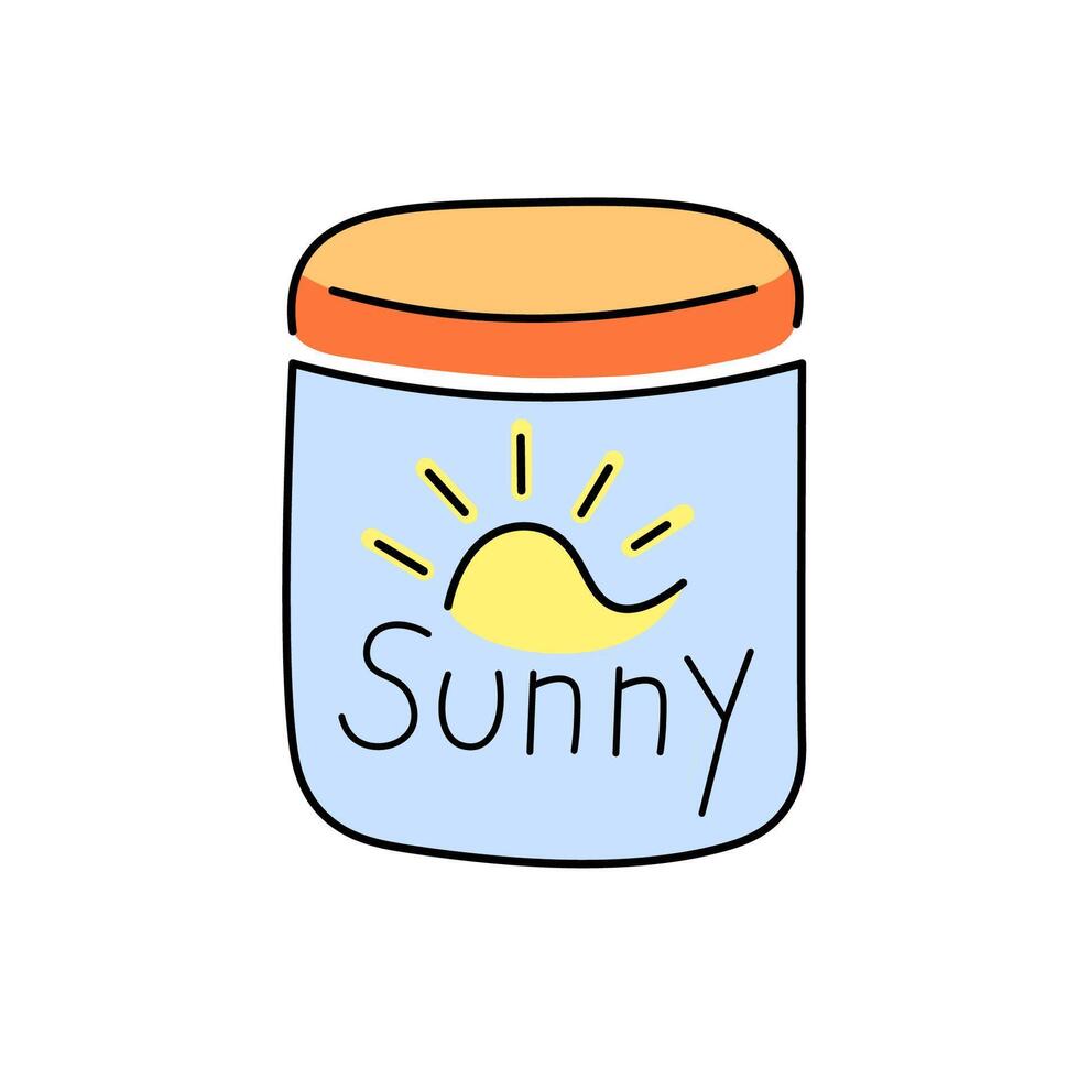 summertime doodle object vector