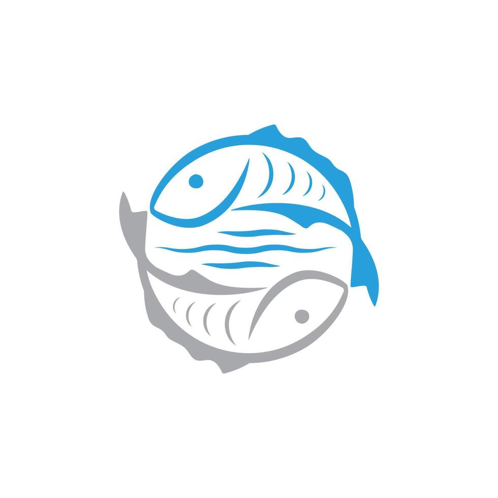 logo of two fish forming a circle vector