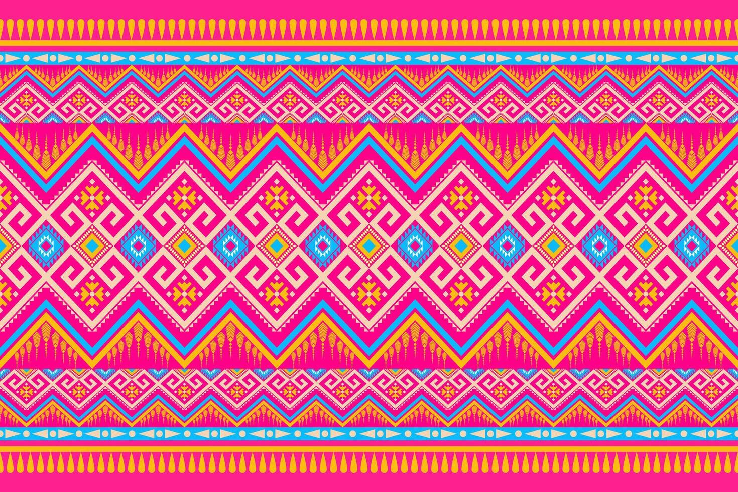 Abstract geometric ethnic seamless pattern. Geometric ethnic pattern fabric style. Geometric ethnic pattern design for clothing, textile, wrapping, background, wallpaper, carpet, embroidery vector