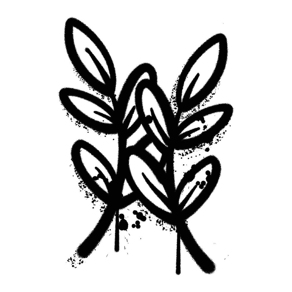 graffiti spray twigs isolated on white background vector