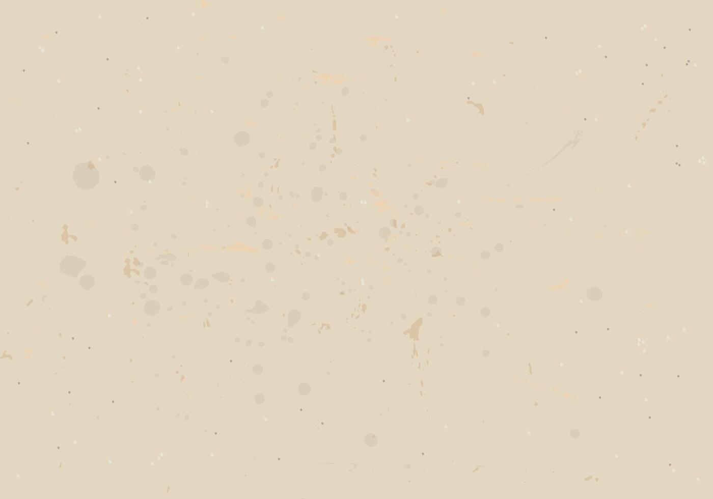 Vintage antique background with scuffed speckled splashes and grunge. Vintage ecru background with dots, speckles, specks, flecks, particles. Light tan craft repeating wallpaper. Natural beige grunge surface texture. illustration vector