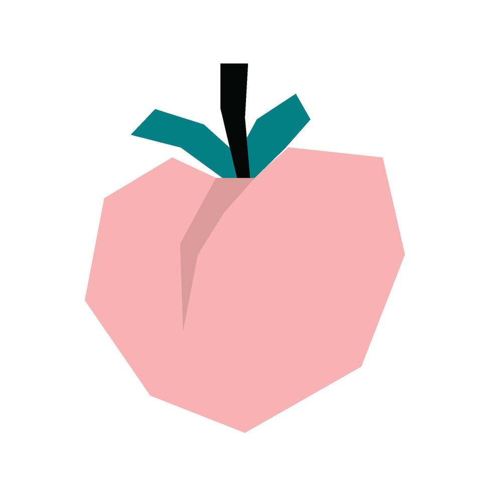 Abstract Fruit Set Peach vector