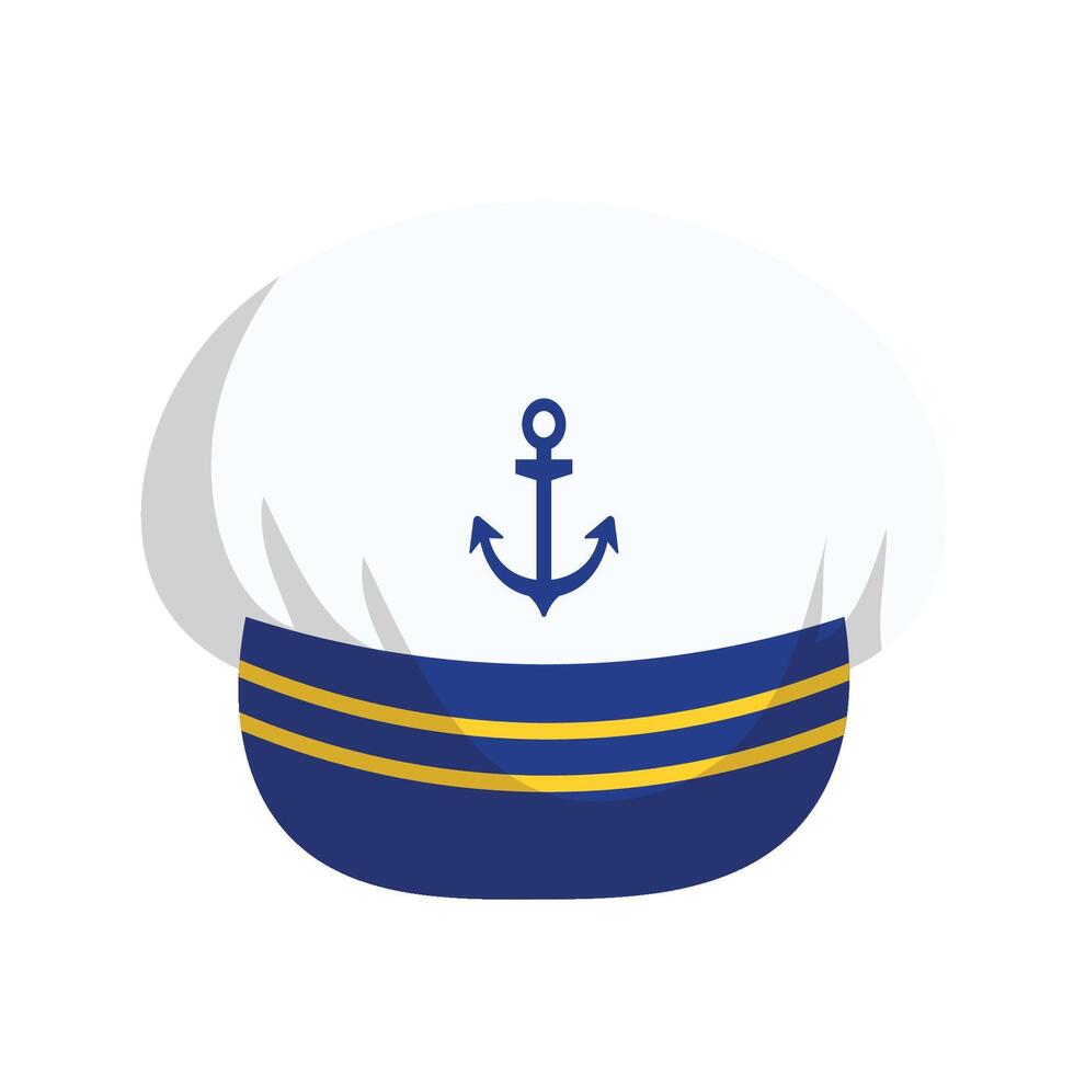 Nautical Set Captains Hat vector