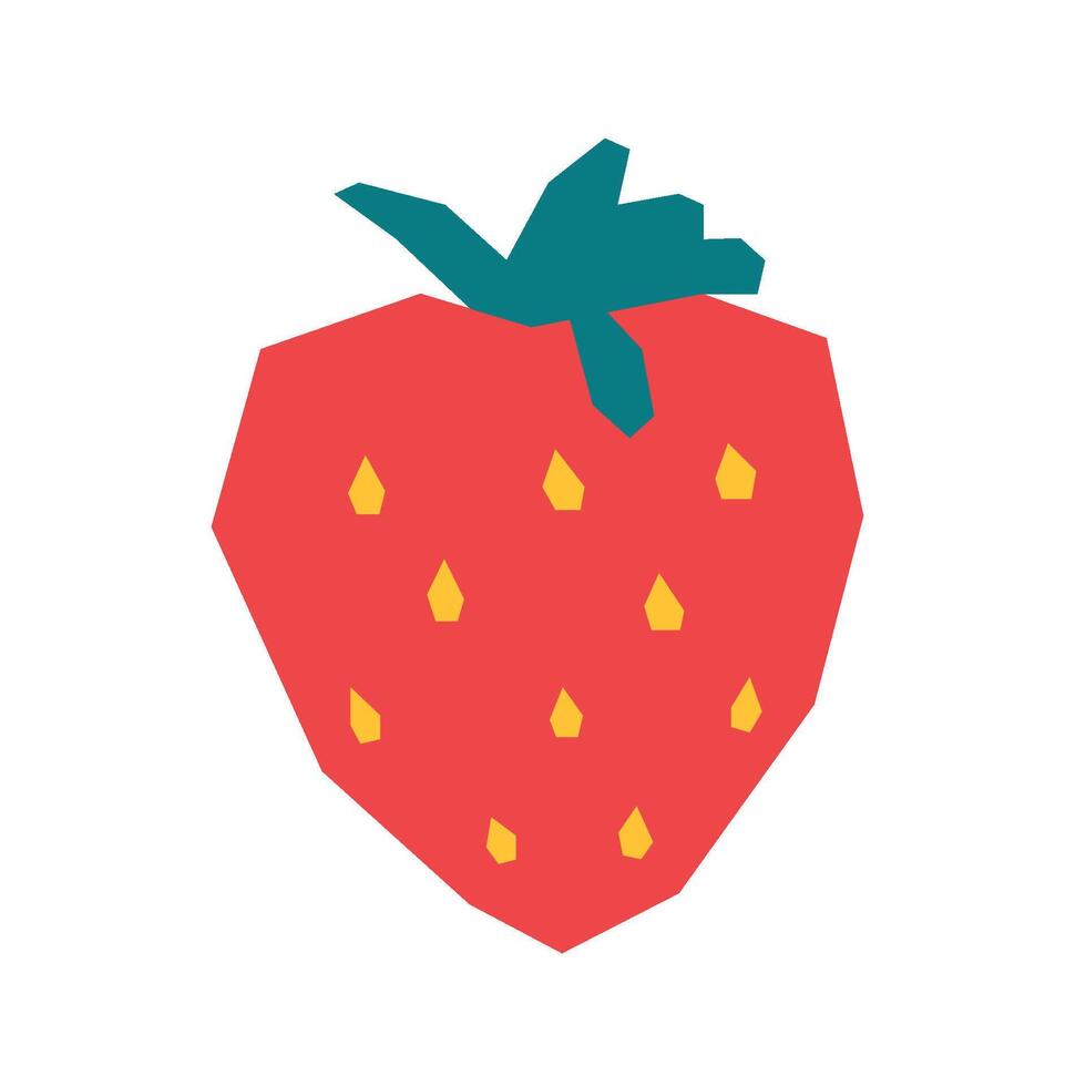 Abstract Fruit Set Strawberry vector