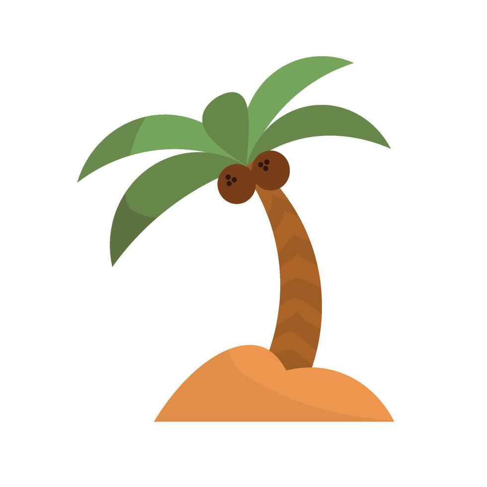 Nautical Set Coconut tree vector