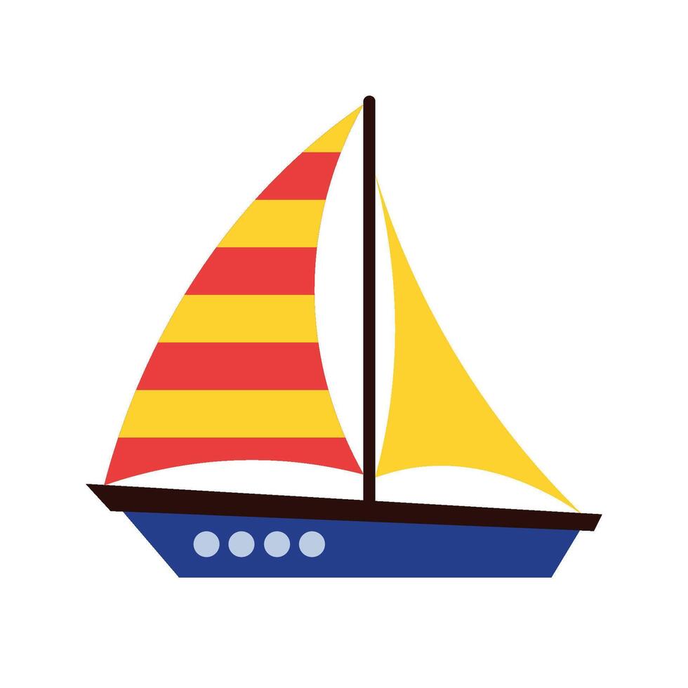 Nautical Set Boat vector