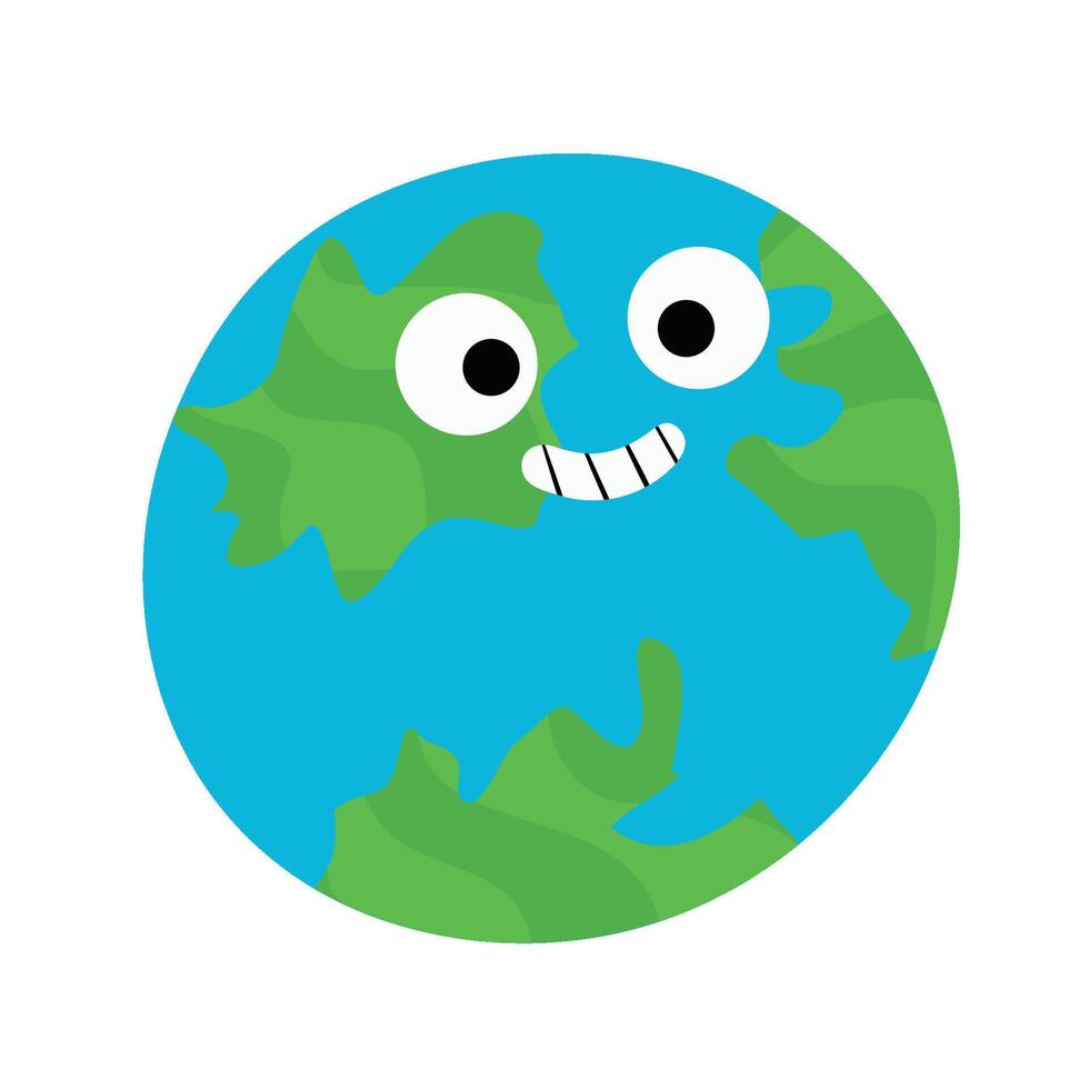 Funny Galaxy Character Set Earth vector