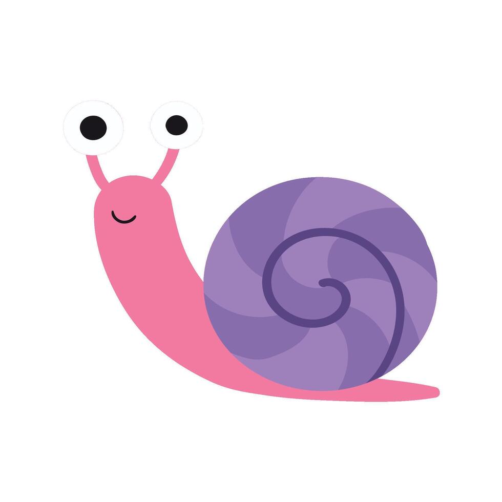 Abstract Funny Animal Element Set Snail vector