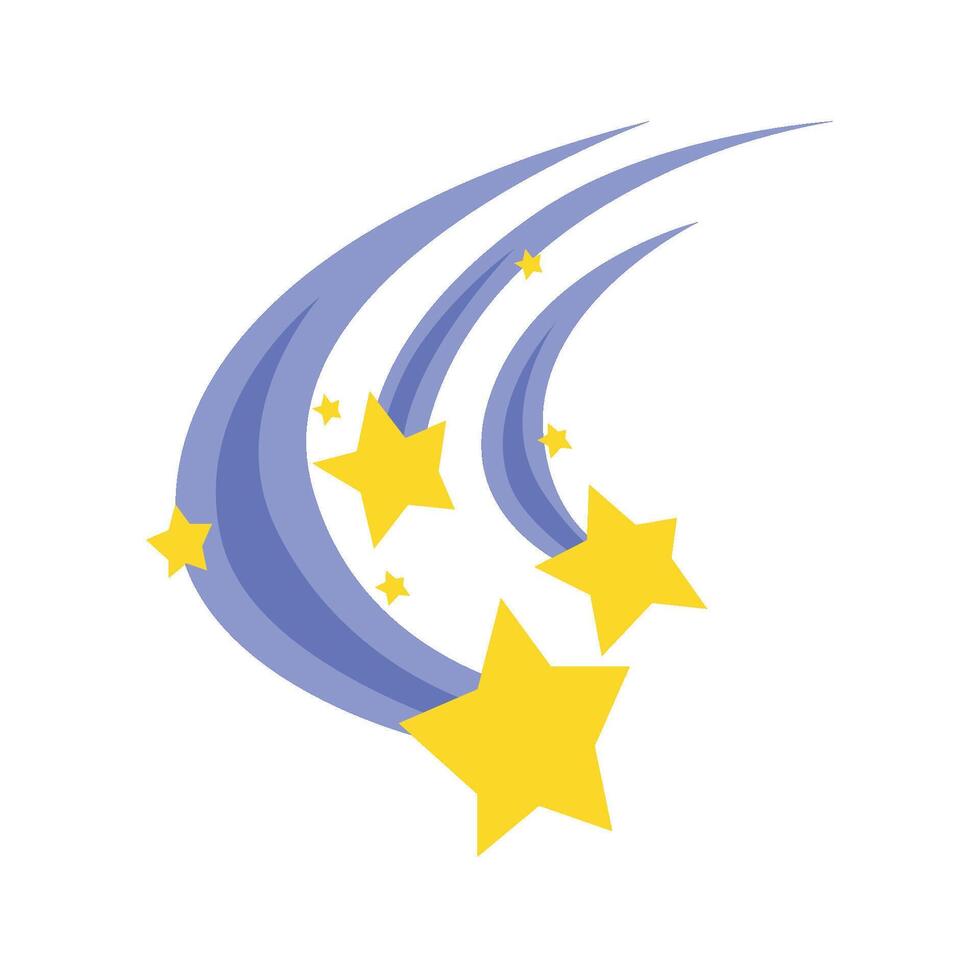 Cute Space Set Shooting stars vector