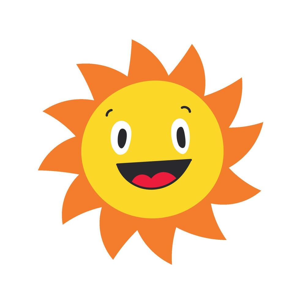 Cute Space Set Sun vector